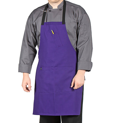 Tạp dề yếm poly-cotton màu tím Uncommon Chef 3128 86,4 x 58,4 cm