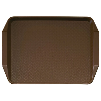 (24 pieces) CAMBRO | Fast Food Tray – Rectangular – Raised Edge with Handles – 430×300 mm – Brown