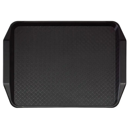 (24 pieces) CAMBRO | Fast Food Tray – Rectangular – Raised Edge with Handles – 430×300 mm – Black