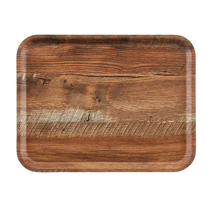(24 pieces) CAMBRO | MADEIRA - Laminated tray - rectangular - 330x430mm - wood look - brown oak