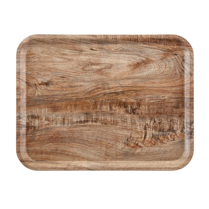 (24 pieces) CAMBRO | MADEIRA - Laminated tray - rectangular - 330x430mm - wood look - light olive