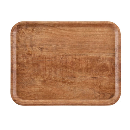 (24 pieces) CAMBRO | MADEIRA - Laminated tray - rectangular - 330x430mm - wood look - brown olive