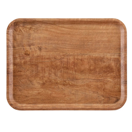 (24 pieces) CAMBRO | MADEIRA - Laminated tray - rectangular - 360x460mm - wood look - olive brown