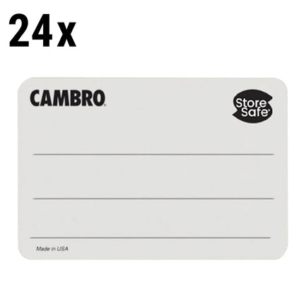 (24 rolls) CAMBRO | StoreSafe® Dissolvable Food Rotation Labels – 250 labels/roll – -40°C to 93°C – Blank (unprinted) labels