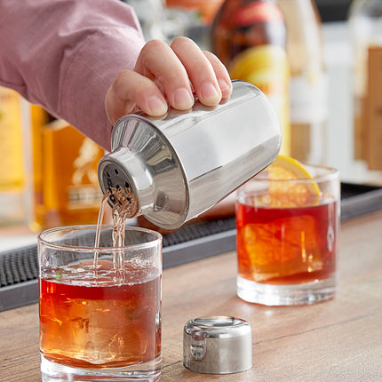 Bình lắc cocktail cobbler 3 mảnh thép không gỉ Acopa 177 ml