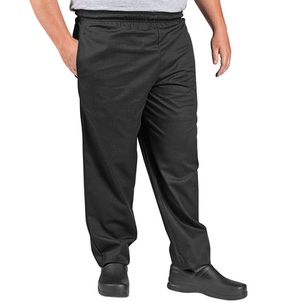 Quần đầu bếp truyền thống Uncommon Chef 4010 unisex đen tùy chỉnh - XS