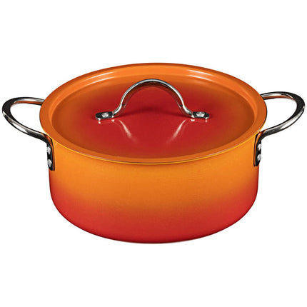 Nồi nấu sốt inox Bon Chef Country French X 4,1 lít ombre Tangerine kèm nắp - 73302-OM-T