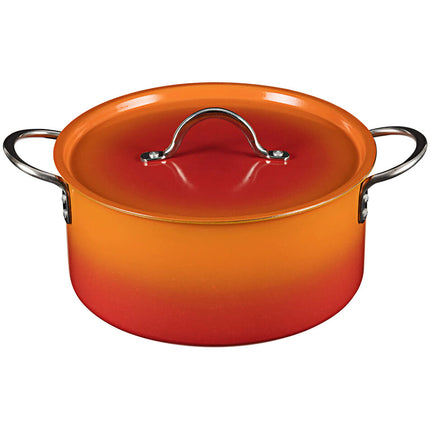 Nồi nấu sốt inox Bon Chef Country French X 5,4 lít ombre Tangerine kèm nắp - 73303-OM-T