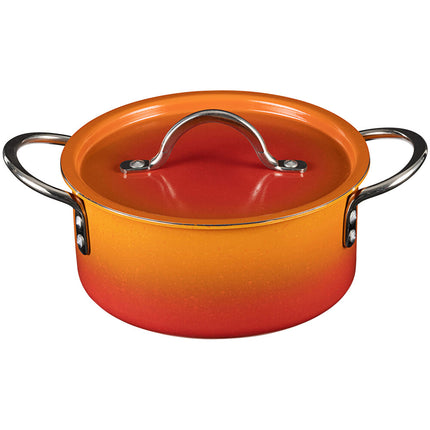 Nồi nấu sốt inox Bon Chef Country French X 2,2 lít ombre Tangerine kèm nắp - 73300-OM-T