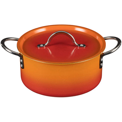 Nồi nấu sốt inox Bon Chef Country French X 3,1 lít ombre Tangerine kèm nắp - 73301-OM-T