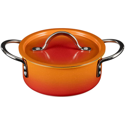 Nồi nấu sốt inox Bon Chef Country French X 1,6 lít ombre Tangerine kèm nắp - 73299-OM-T