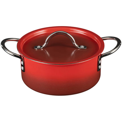 Nồi nấu sốt inox Bon Chef Country French X 2,2 lít ombre đỏ Crimson kèm nắp - 73300-OM-CR