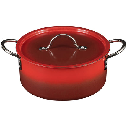 Nồi nấu sốt inox Bon Chef Country French X 4,1 lít ombre đỏ Crimson kèm nắp - 73302-OM-CR
