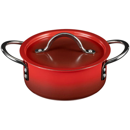 Nồi nấu sốt inox Bon Chef Country French X 1,6 lít ombre đỏ Crimson kèm nắp - 73299-OM-CR