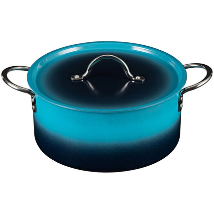 Nồi nấu sốt inox Bon Chef Country French X 5,4 lít ombre xanh Caribbean kèm nắp - 73303-OM-C