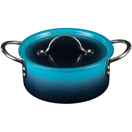 Nồi nấu sốt inox Bon Chef Country French X 2,2 lít ombre xanh Caribbean kèm nắp - 73300-OM-C