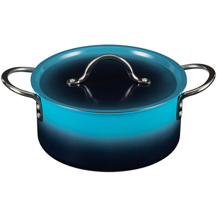 Nồi nấu sốt inox Bon Chef Country French X 3,1 lít ombre xanh Caribbean kèm nắp - 73301-OM-C
