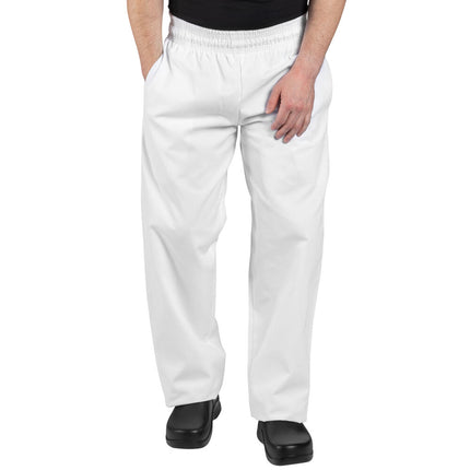 Quần bếp Uncommon Chef 4000 unisex trắng tùy chỉnh quần bếp cổ điển - XL