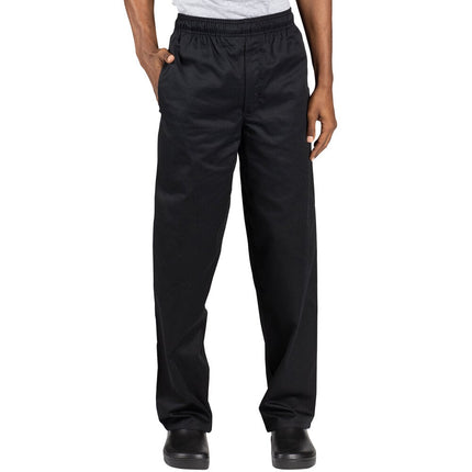 Quần đầu bếp cổ điển unisex màu đen Uncommon Chef 4001 có thể tùy chỉnh - Size M