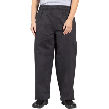 Quần bếp unisex có thể tùy chỉnh Uncommon Chef 4003 màu xám sọc kim ba - 3XL