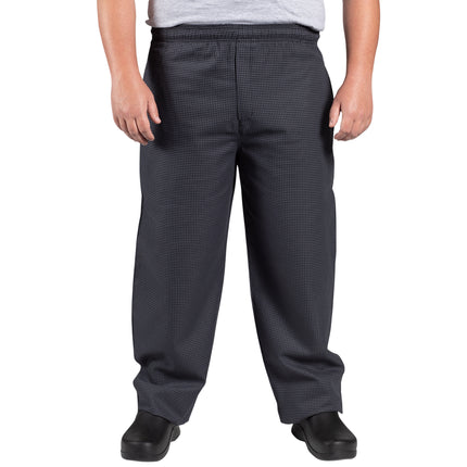 Quần bếp nhuộm sợi tùy chỉnh họa tiết răng chó đen xám Uncommon Chef 4003 - Size 2XL