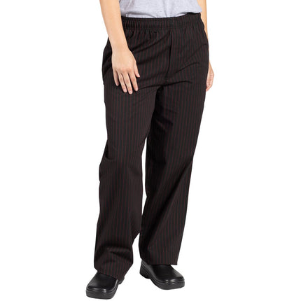 Quần bếp sọc mảnh đen/đỏ tùy chỉnh dệt nhuộm sợi Uncommon Chef 4003 unisex - 2XL