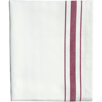 Khăn ăn đỏ bằng cotton chải kỹ 100% Garnier-Thiebaut 43 cm x 69 cm - Gói 10 cái