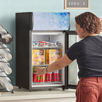 Tủ mát trưng bày để bàn Avantco SC-52 màu đen tùy chỉnh, cửa xoay