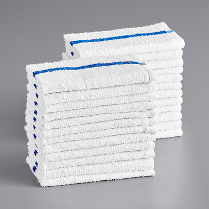 Khăn bar cotton sọc màu xanh dương trắng Choice 907 g 48,3 x 40,6 cm - Thùng 120 cái