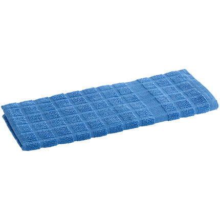 Khăn bếp cotton ô vuông màu xanh dương Oxford Kitchen Ensemble 907 g 63,5 x 38,1 cm - Gói 12 cái