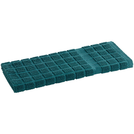 Khăn bếp cotton ô vuông màu xanh lá Oxford Kitchen Ensemble 907 g 63,5 x 38,1 cm - Gói 12 cái