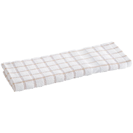 Khăn bếp cotton ô vuông màu be trắng Oxford Kitchen Ensemble 907 g 63,5 x 38,1 cm - Thùng 144 cái