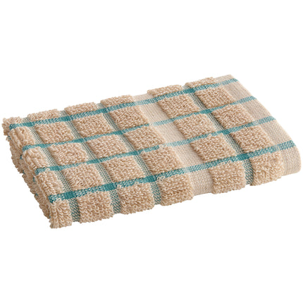Khăn lau chén cotton ô vuông màu be xanh lá Oxford Kitchen Ensemble 454 g 30,5 x 30,5 cm - Thùng 288 cái