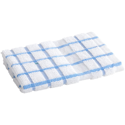Khăn lau chén cotton ô vuông màu xanh dương trắng Oxford Kitchen Ensemble 454 g 30,5 x 30,5 cm - Thùng 288 cái
