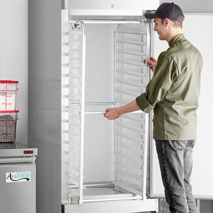 Giá đựng khay nướng nhôm nạp đầu 16 khay Avantco cho tủ mát - chưa lắp ráp