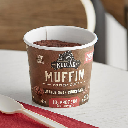 Cốc bánh muffin socola đen đôi Kodiak Cakes 67 g - Thùng 12 cốc