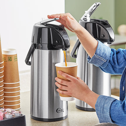 Bình ủ cà phê inox lót thủy tinh Choice 2,2 lít cần gạt