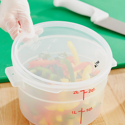 Nắp hộp đựng thực phẩm nhựa PP tròn trong mờ Choice 1,9 và 3,8 lít