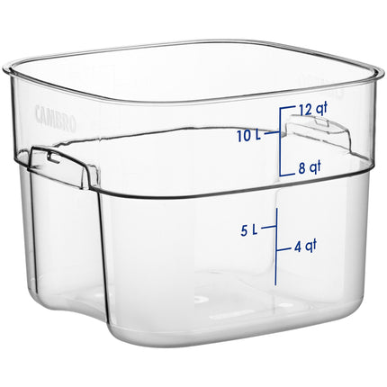 Hộp đựng thực phẩm nhựa polycarbonate vuông trong suốt Cambro CamSquares® FreshPro 11,4 lít