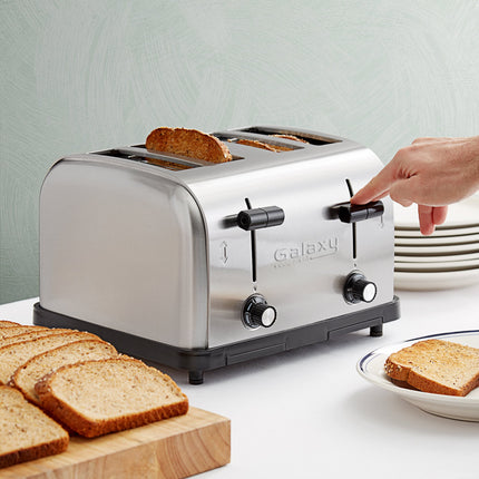 Máy nướng bánh mì thương mại Galaxy MDT4 4 lát tải nhẹ - khe 3,8 cm, 120V