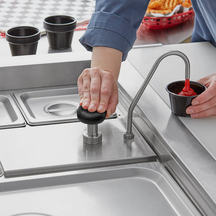 Vòi bơm inox có nắp ServSense 12 ml cho khay hotel pan cỡ 1/4 sâu 15 cm