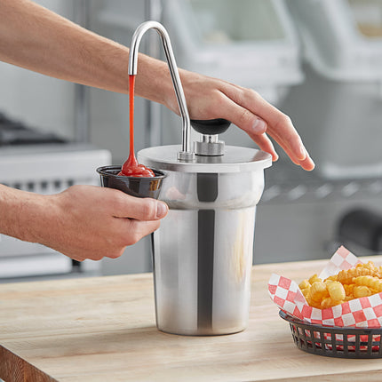 Bình phân phối dạng bơm ServSense inox 15 ml kèm khay lồng 2,4 lít