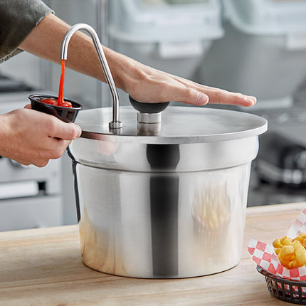 Bình phân phối dạng bơm ServSense inox 18 ml kèm khay lồng 10,4 lít