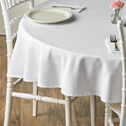 Khăn trải bàn vải polyester 100% trắng tròn Choice Ø 183 cm