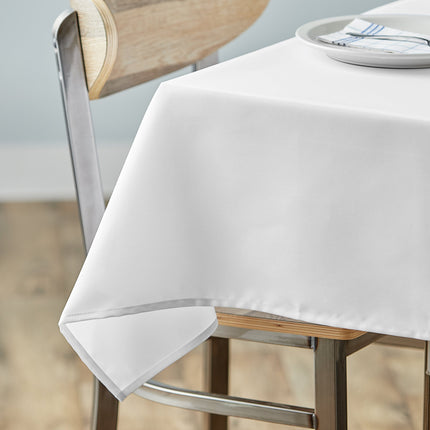 Khăn trải bàn vải polyester 100% trắng vuông Choice 163 cm x 163 cm
