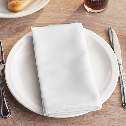 Khăn ăn trắng bằng polyester 100% Choice 46 cm x 46 cm - Thùng 300 cái