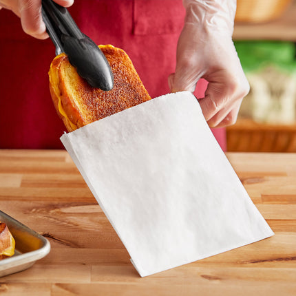 Túi giấy sáp đựng bánh sandwich màu trắng Choice 16,5 x 1,9 x 17,1 cm - Thùng 2.000 cái