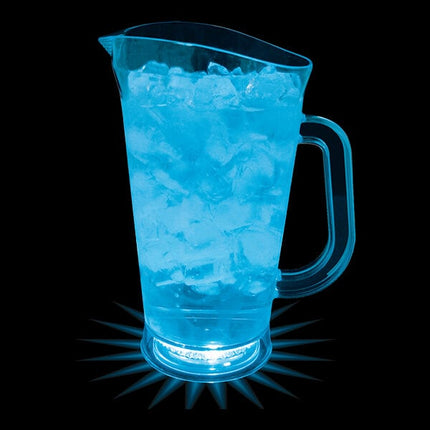 Ly nhựa dùng một lần 2,1 lít tùy chỉnh nhựa Pitcher với xanh dương LED Light - Thùng 12 cái