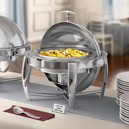 Nồi hâm buffet inox tròn nắp trượt Acopa Heavy Weight 6,2 lít