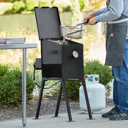 Bếp chiên sâu dầu ngoài trời Backyard Pro BP4GEFS 15 lít thép gas propane cố định - 90.000 BTU